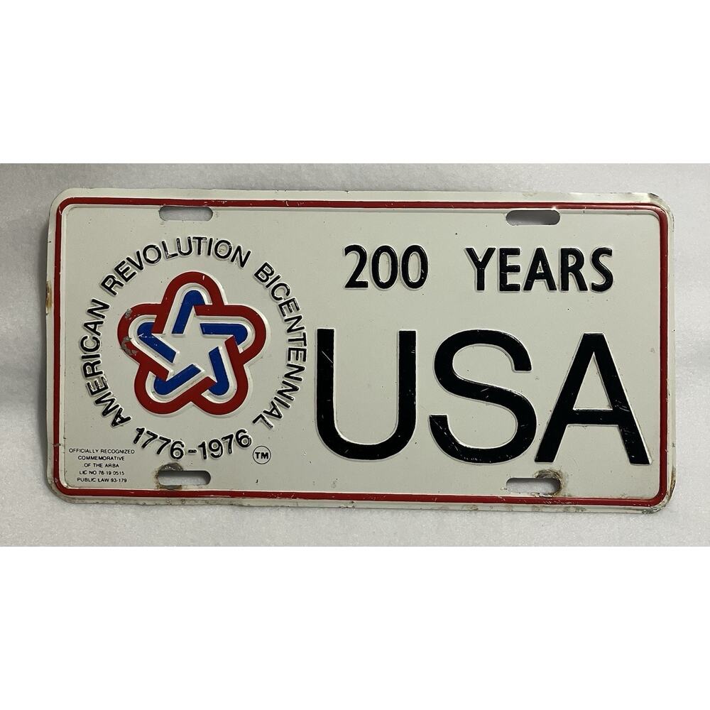 Collectible American Revolution Bicentennial 1976 Booster License Plate
